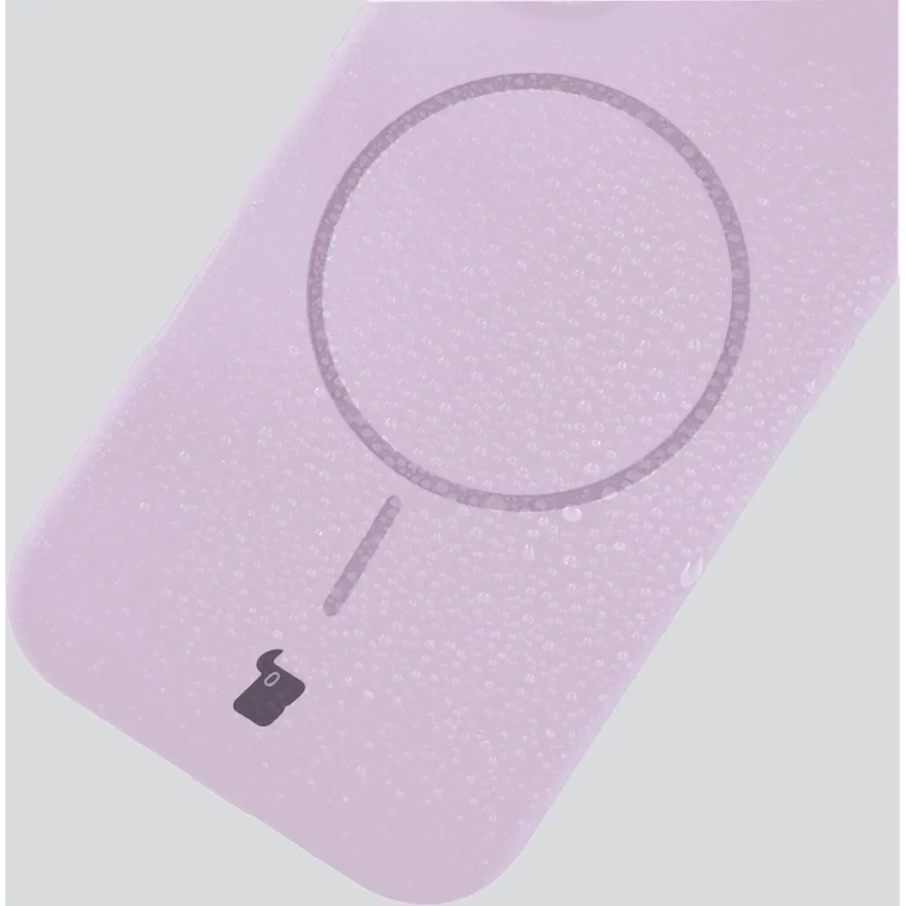 Silikonowe etui z pierścieniem magnetycznym Bizon Soft Case Magnetic do Apple iPhone 16 Pro jasnofioletowe