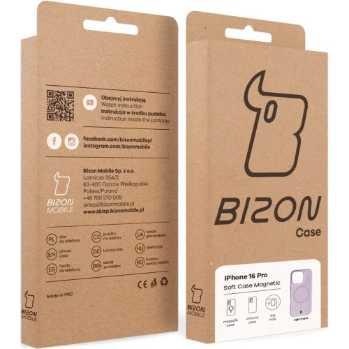 Bizon Soft Case Magnetic Apple iPhone 16 Pro světle fialový