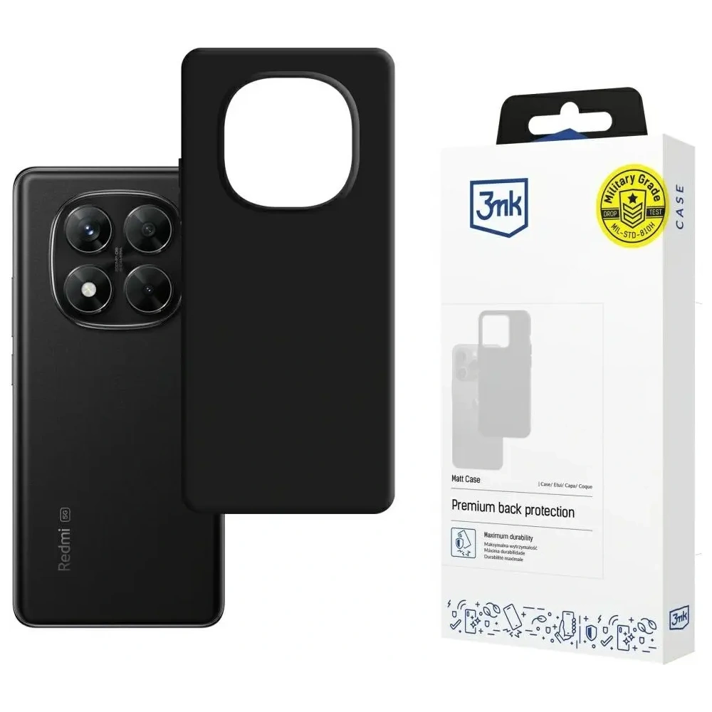 Etui 3MK Matt Case Pro do Redmi Note 14 Pro 5G / Poco X7 5G czarny