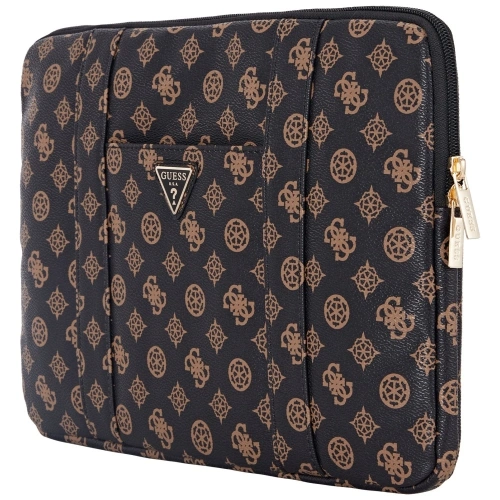 Torba Guess Sleeve 14" Peony Pocket Triangle czarny
