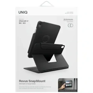 UNIQ Rovus Snapmount Magnetic 360 Rotating Detachable Apple iPad Air 11" 2024/2025 / iPad Air 10.9" 2020/2022 black