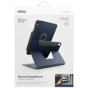 UNIQ Rovus Snapmount Magnetic 360 Rotating Detachable Apple iPad Air 11" 2024/2025 / iPad Air 10.9" 2020/2022 navy blue
