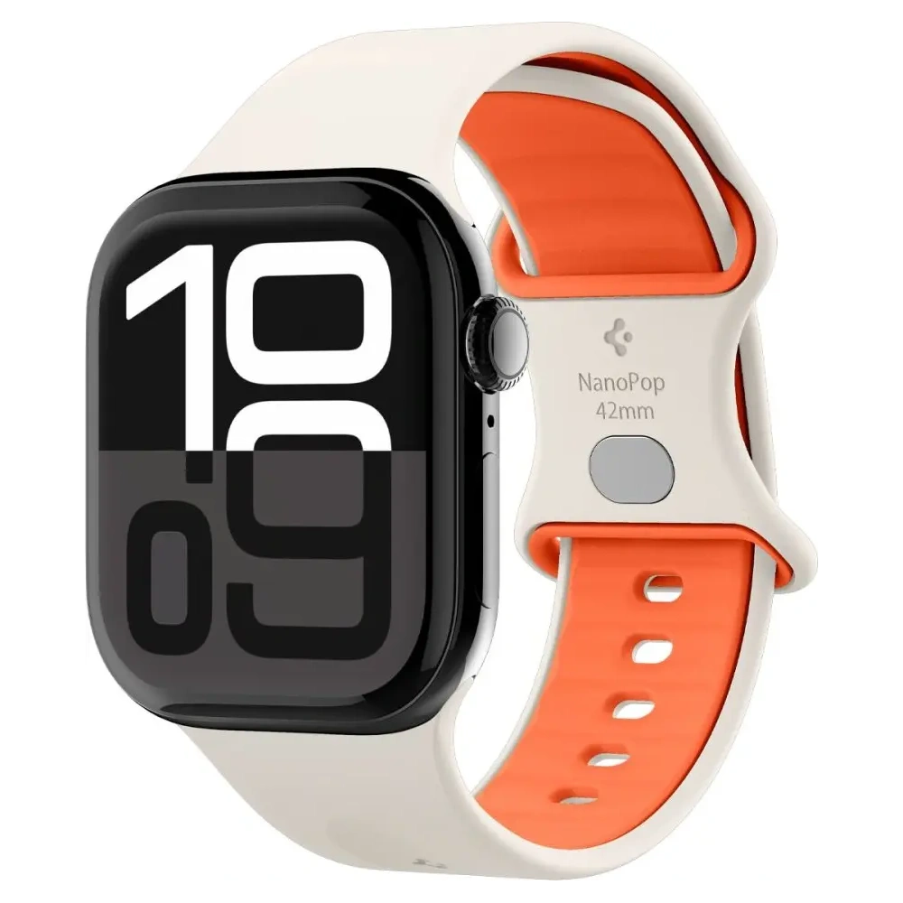 Pasek Spigen Nano Pop Apple Watch 6/7/8/9/10/SE 40/41/42mm Orange Beige