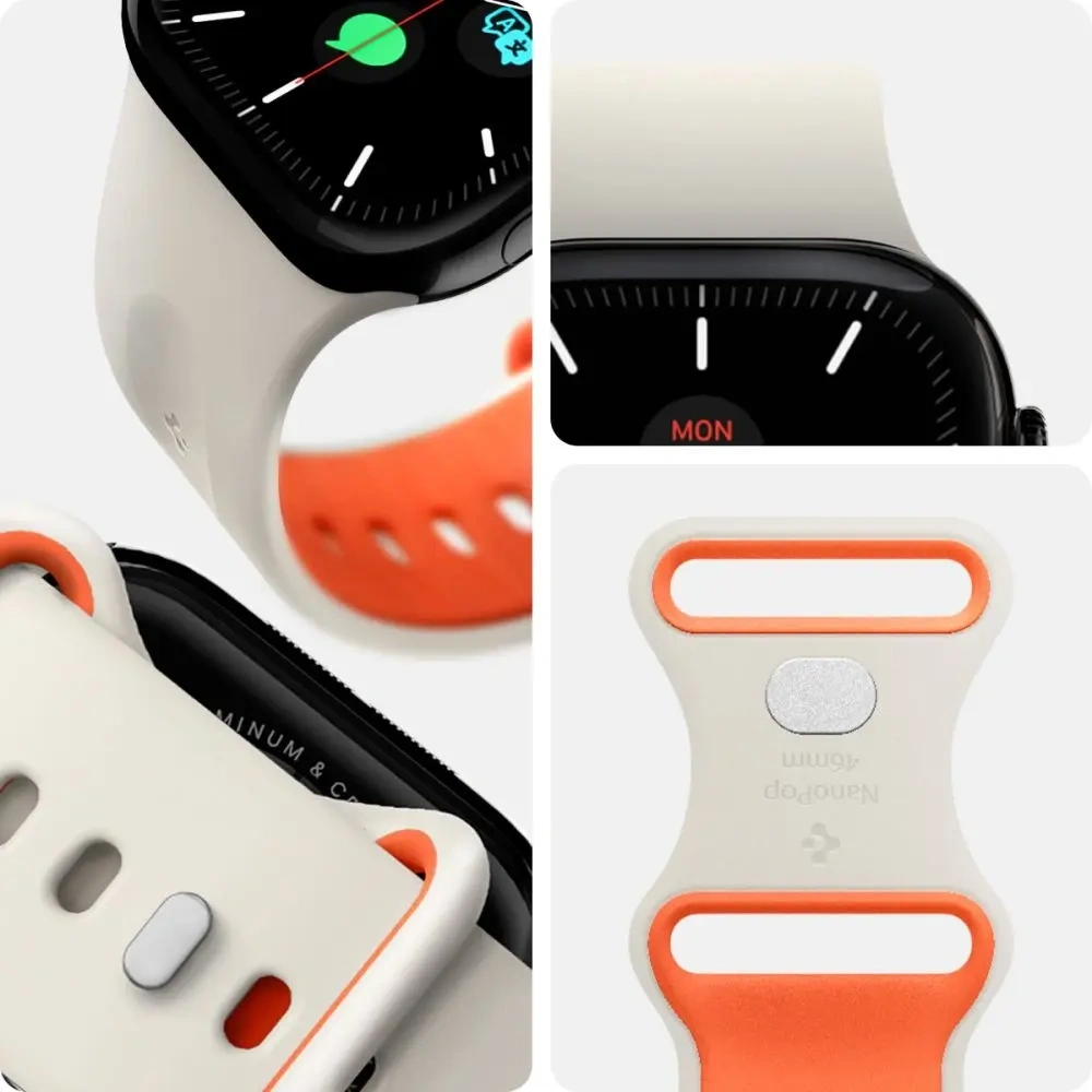 Pasek Spigen Nano Pop Apple Watch 6/7/8/9/10/SE / Ultra 1/2 44/45/46/49mm Orange Beige