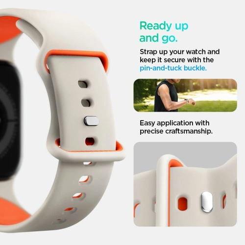 Kup Spigen Nano Pop Apple Watch 6/7/8/9/10/SE / Ultra 1/2 44/45/46/49mm Oranžová Béžová - SPN16802 - {ean13} - Sklep Home Screen