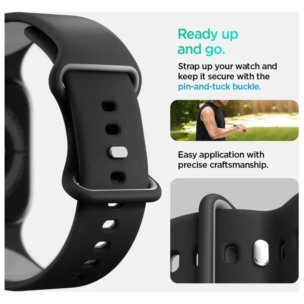 Pasek Spigen Nano Pop Apple Watch 6/7/8/9/10/SE / Ultra 1/2 44/45/46/49mm Black Sesame