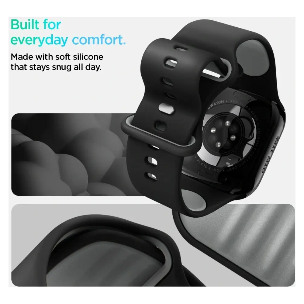 Pasek Spigen Nano Pop Apple Watch 6/7/8/9/10/SE / Ultra 1/2 44/45/46/49mm Black Sesame