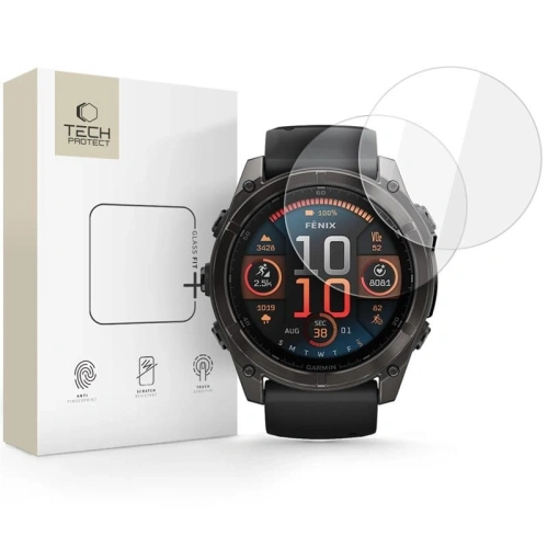 Tech-Protect Glass Fit+ Garmin Fenix 8 51mm Čirý [2 BALENÍ]