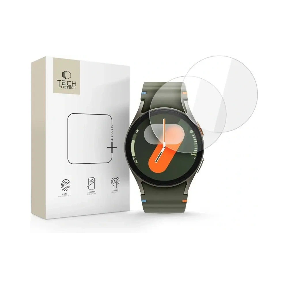 Szkło hartowane Tech-Protect Glass Fit+ Samsung Galaxy Watch 4/5/6/7/FE 40mm Clear [2 PACK]