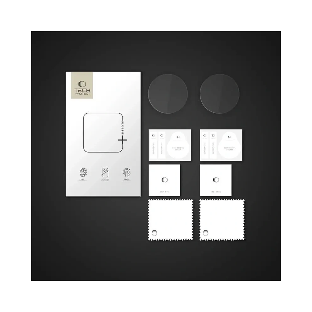 Szkło hartowane Tech-Protect Glass Fit+ Samsung Galaxy Watch 4/5/6/7/FE 40mm Clear [2 PACK]