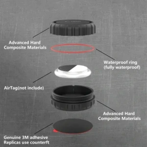 Tech-Protect 3m Tasche für Apple AirTag 1 / 2 Schwarz