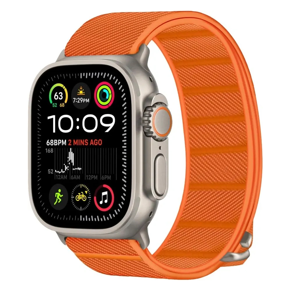 Pasek Tech-Protect Nylon Slip Apple Watch 6/7/8/9/10/SE / Ultra 1 / 2 44/45/46/49mm Orange