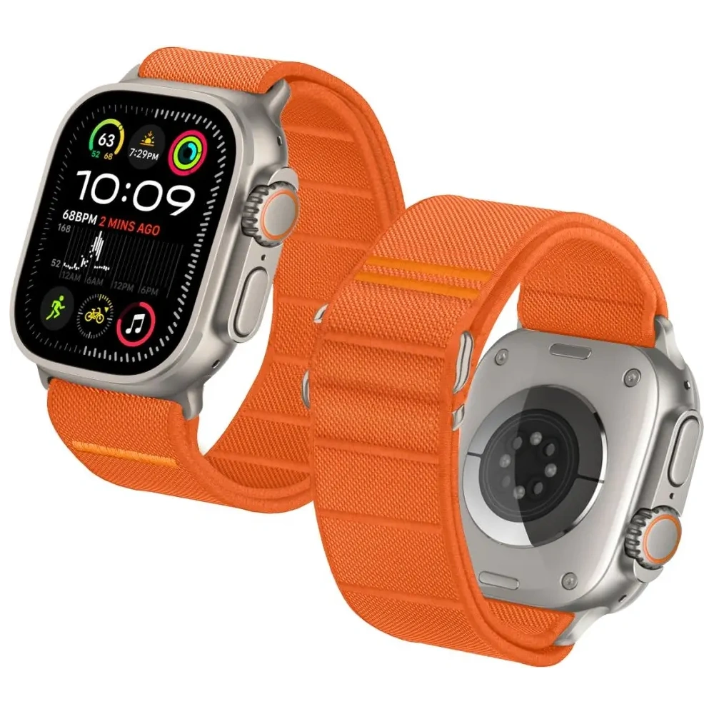 Pasek Tech-Protect Nylon Slip Apple Watch 6/7/8/9/10/SE / Ultra 1 / 2 44/45/46/49mm Orange