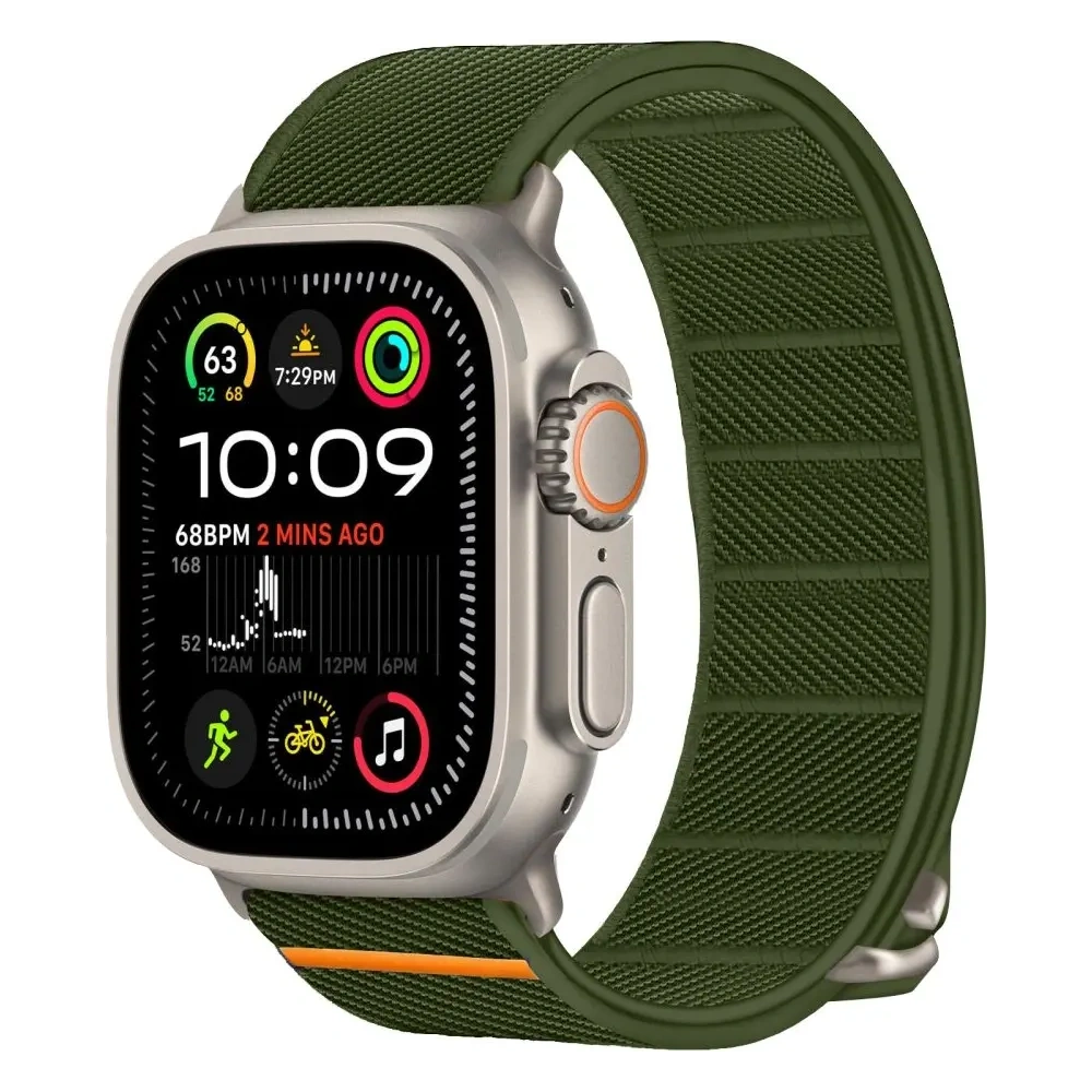 Pasek Tech-Protect Nylon Slip Apple Watch 6/7/8/9/10/SE / Ultra 1/2 44/45/46/49mm Khaki