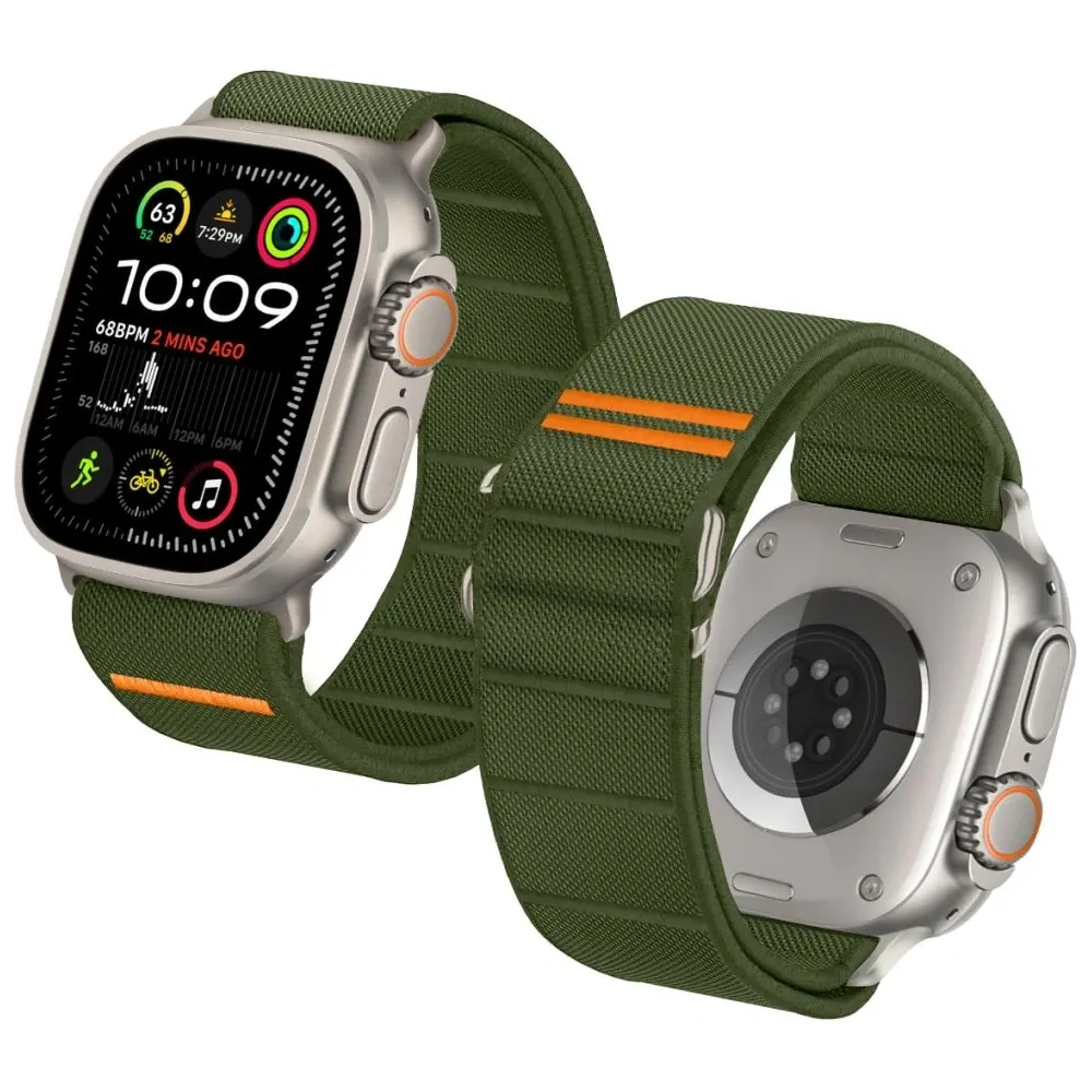 Pasek Tech-Protect Nylon Slip Apple Watch 6/7/8/9/10/SE / Ultra 1/2 44/45/46/49mm Khaki