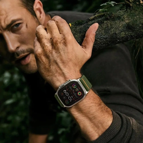 Kup Tech-Protect Nylon Slip Apple Watch 6/7/8/9/10/SE / Ultra 1/2 44/45/46/49mm Khaki - THP4292 - {ean13} - Sklep Home Screen