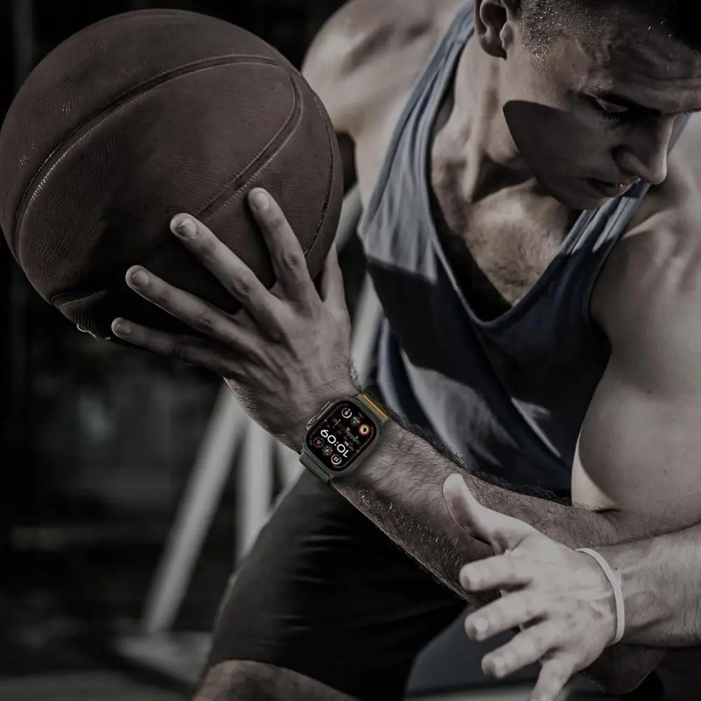 Pasek Tech-Protect Nylon Slip Apple Watch 6/7/8/9/10/SE / Ultra 1/2 44/45/46/49mm Khaki