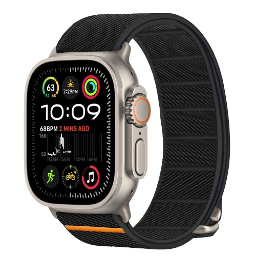 Kup Tech-Protect Nylon Slip Apple Watch 6/7/8/9/10/SE / Ultra 1/2 44/45/46/49mm Černá - THP4293 - {ean13} - Sklep Home Screen