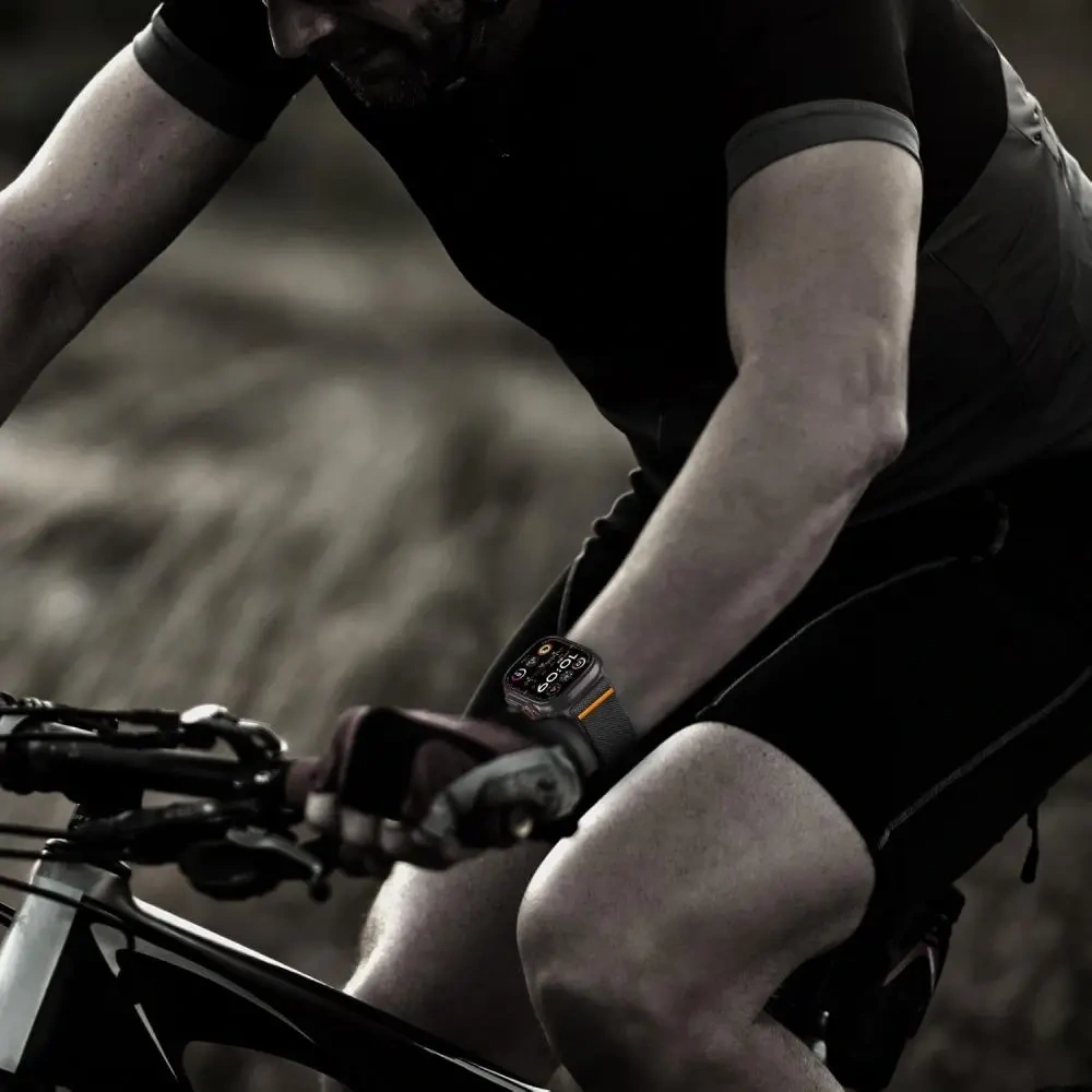 Pasek Tech-Protect Nylon Slip Apple Watch 6/7/8/9/10/SE / Ultra 1/2 44/45/46/49mm Black