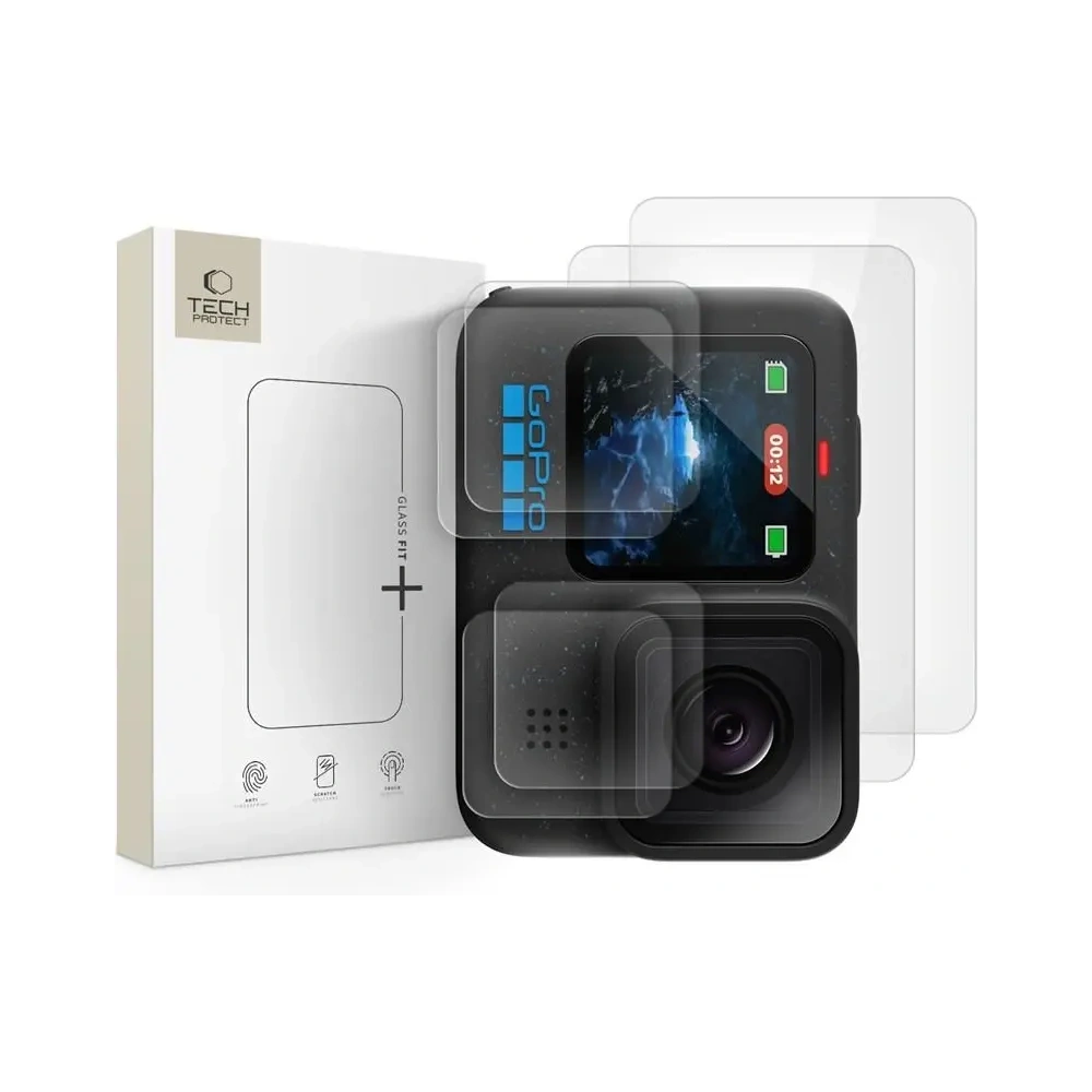 Szkło hartowane Tech-Protect Glass Fit+ GoPro Hero 9 / 10 / 11 / 12 Clear [2 PACK]