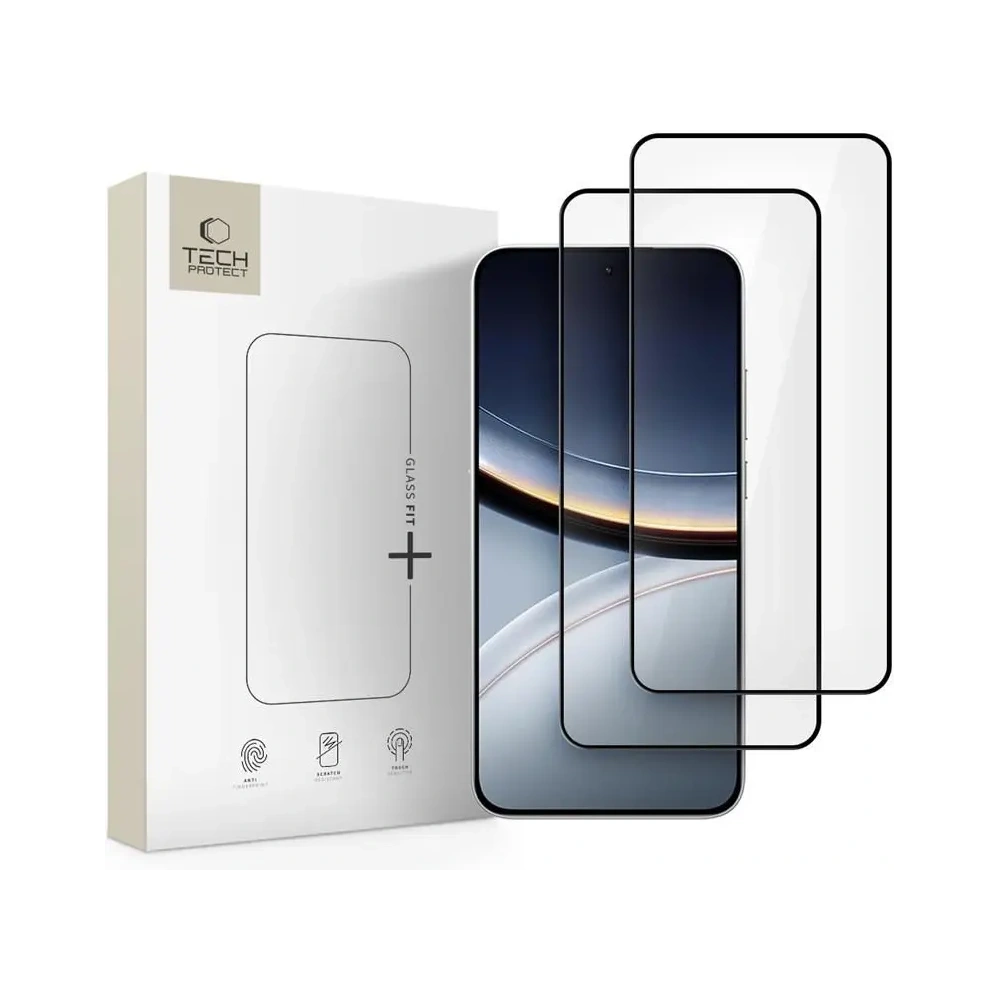 Szkło hartowane Tech-Protect Glass Fit+ Xiaomi Poco F7 5G Black [2 PACK]