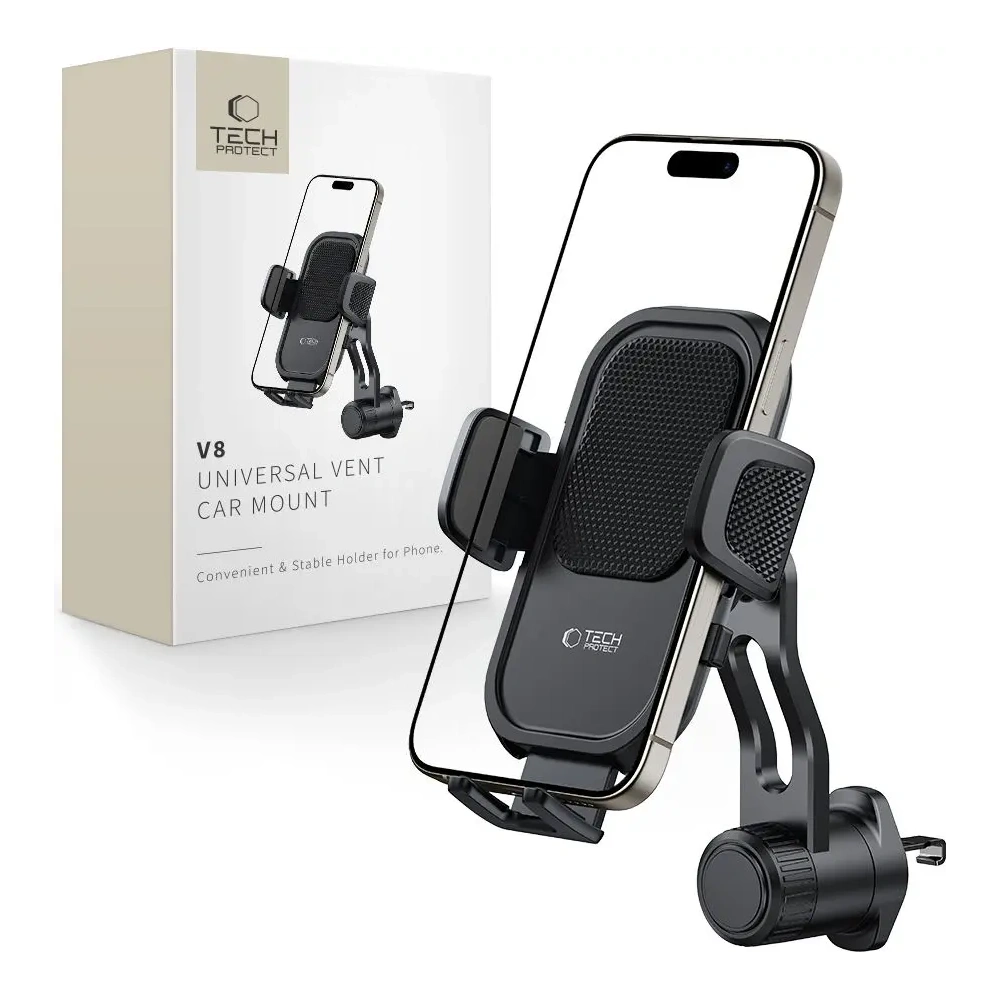 Uchwyt samochodowy na kratkę Tech-Protect V8 Universal Vent Car Mount Black
