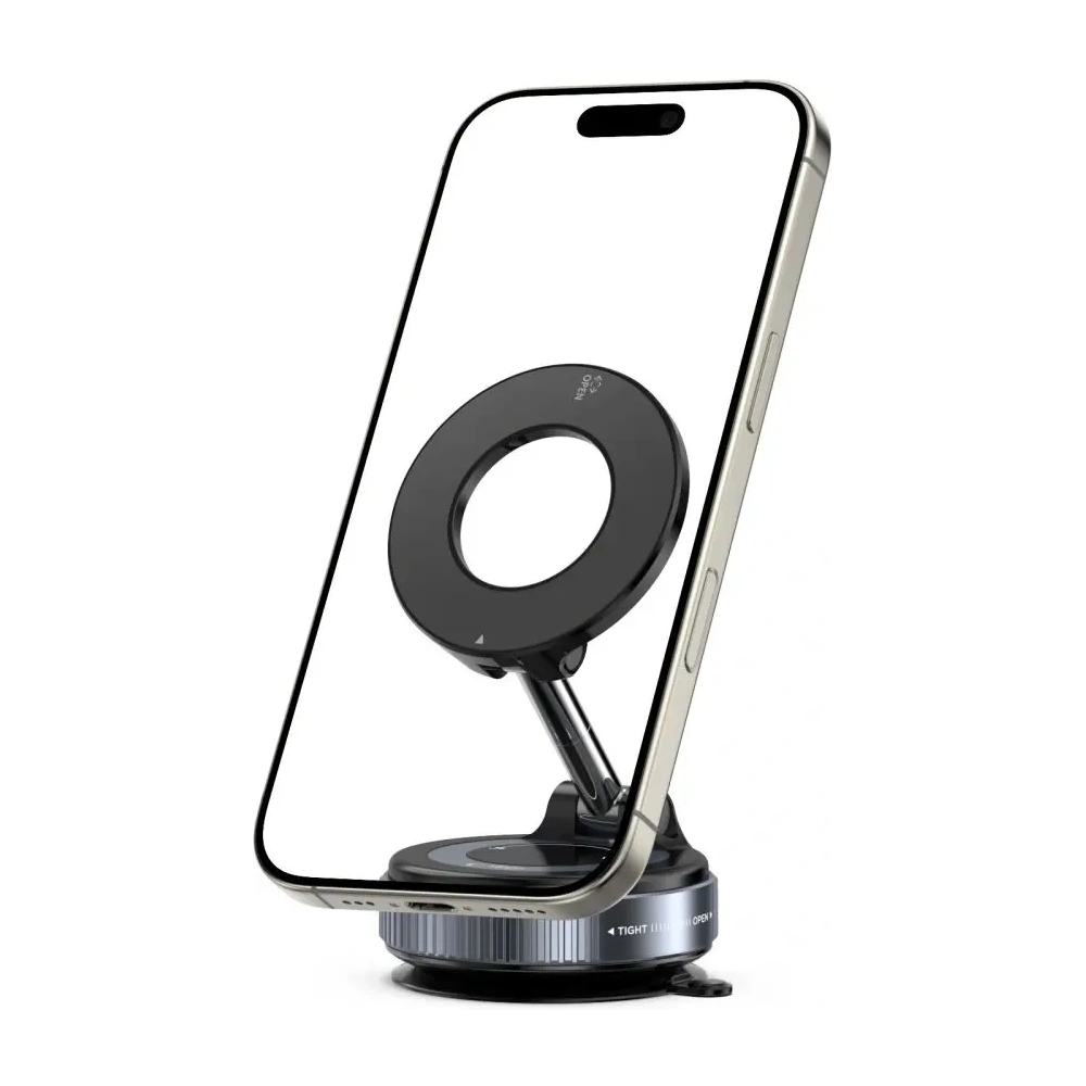 Uchwyt samochodowy na kokpit / do kratki Tech-Protect N60 Magnetic MagSafe Windshield & Dashboard Car Mount Black