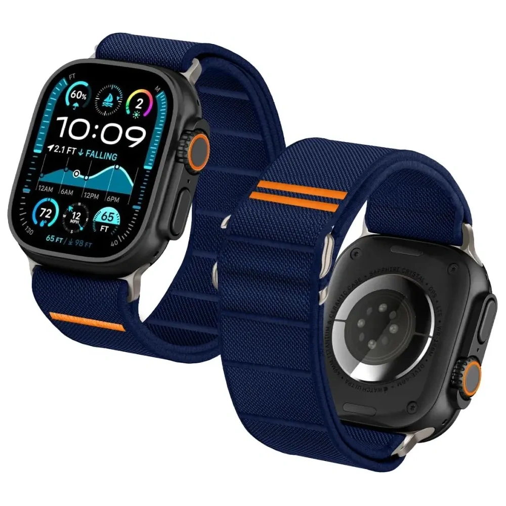 Pasek Tech-Protect Nylon Slip Apple Watch 6/7/8/9/10/SE/Ultra 1/2 44/45/46/49mm Navy