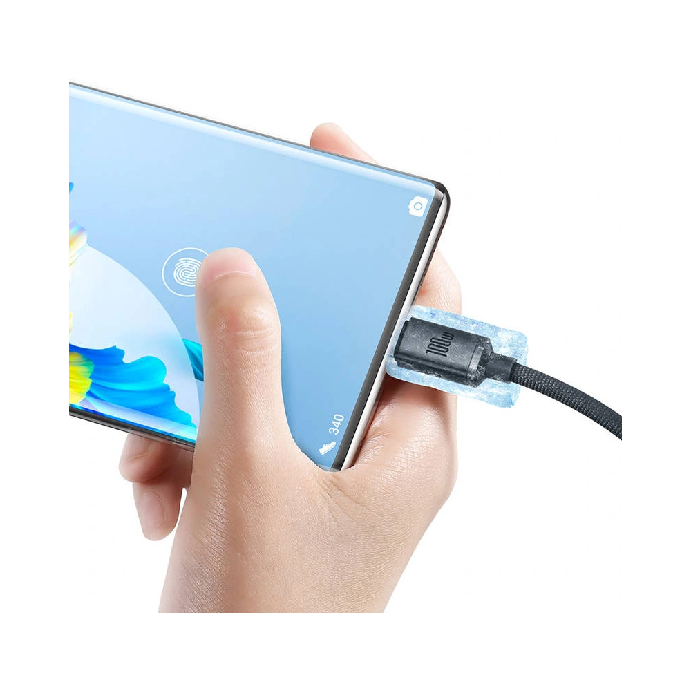 [CR] Kabel USB-A / USB-C Baseus Crystal, 100W, 2m (czarny)