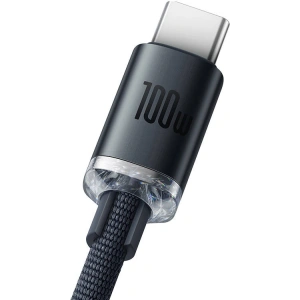 [CR] Cablul USB-A / USB-C Baseus Crystal, 100W, 2m (negru)