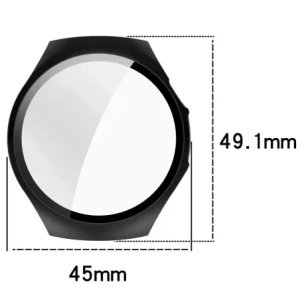 Etui ze szkłem do zegarka Bizon Case+Glass Watch do Huawei Watch 5 42mm czarne