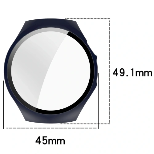 Etui ze szkłem do zegarka Bizon Case+Glass Watch do Huawei Watch 5 42mm niebieskie