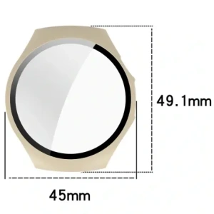 Bizon Case+Glass hodinky Huawei Watch 5 42mm béžové