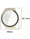 Etui ze szkłem do zegarka Bizon Case+Glass Watch do Huawei Watch 5 42mm beżowe