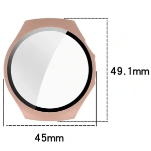 Bizon Case+Glass Uhr Huawei Watch 5 42mm pink