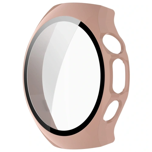 Etui ze szkłem do zegarka Bizon Case+Glass Watch do Huawei Watch 5 42mm różowe