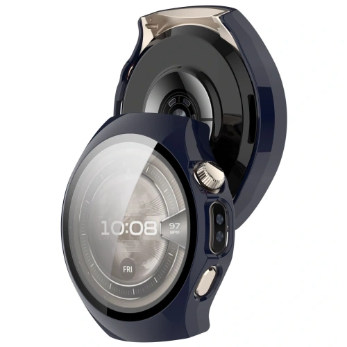 Bizon Case+Glas Uhr Huawei Watch 5 46mm blau