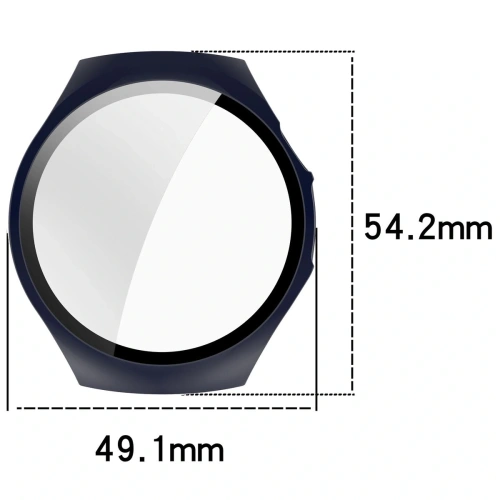 Bizon Case+Glas Uhr Huawei Watch 5 46mm blau
