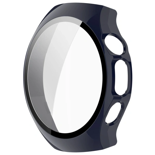 Etui ze szkłem do zegarka Bizon Case+Glass Watch do Huawei Watch 5 46mm niebieskie