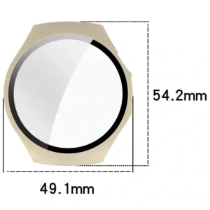 Bizon Case+Glass Watch Huawei Watch 5 46mm beige