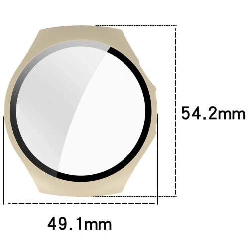 Bizon Case+Skleněný kryt pro Huawei Watch 5 46mm béžový