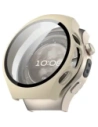 Etui ze szkłem do zegarka Bizon Case+Glass Watch do Huawei Watch 5 46mm beżowe