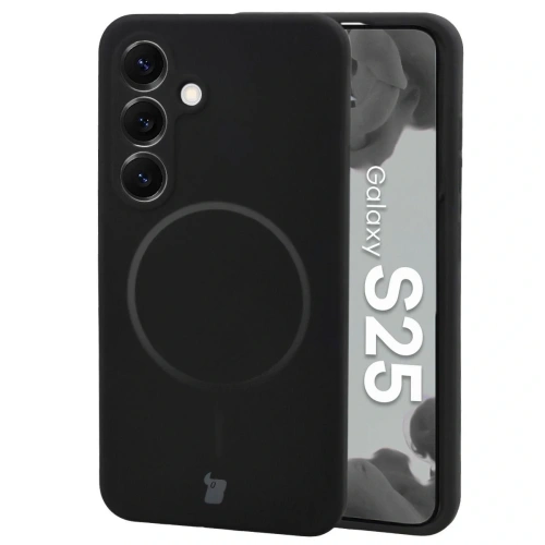 Bizon Soft Case Magnetisch Samsung Galaxy S25 schwarz