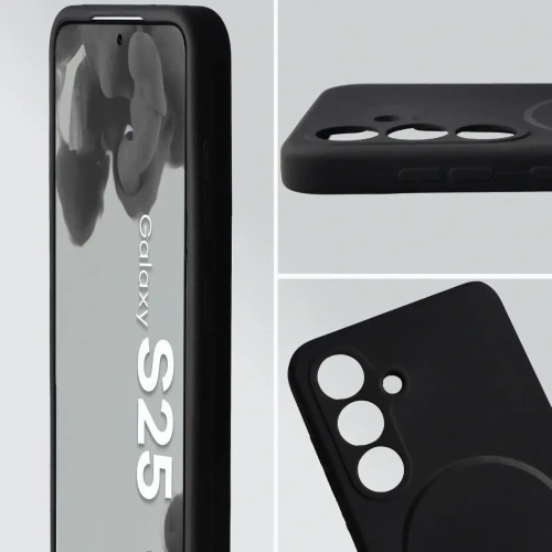 Bizon Soft Case Magnetisch Samsung Galaxy S25 schwarz