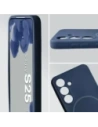 Silikonowe etui z pierścieniem magnetycznym Bizon Soft Case Magnetic do Samsung Galaxy S25 granatowe
