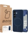 Silikonowe etui z pierścieniem magnetycznym Bizon Soft Case Magnetic do Samsung Galaxy S25 granatowe