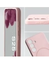 Silikonowe etui z pierścieniem magnetycznym Bizon Soft Case Magnetic do Samsung Galaxy S25 jasnoróżowe