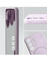 Silikonowe etui z pierścieniem magnetycznym Bizon Soft Case Magnetic do Samsung Galaxy S25 jasnofioletowe