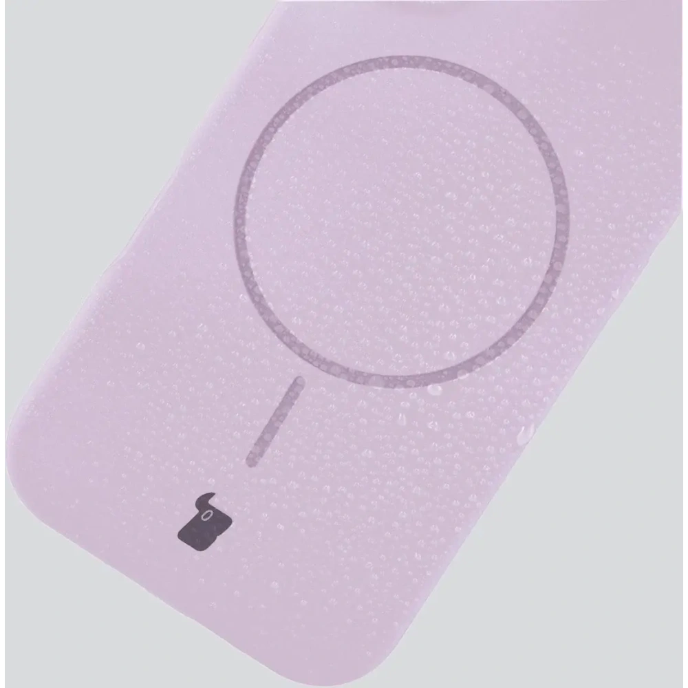 Silikonowe etui z pierścieniem magnetycznym Bizon Soft Case Magnetic do Samsung Galaxy S25 jasnofioletowe