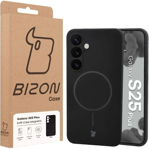 Bizon Soft Case Magnetic Samsung Galaxy S25+ Plus schwarz